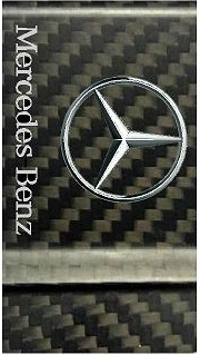 Mercedes Benz Silver Carbon Fiber Money Clip