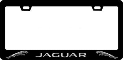 Fabspeed Jaguar Plate Frame Lt. Grey Text & Logo 2x2