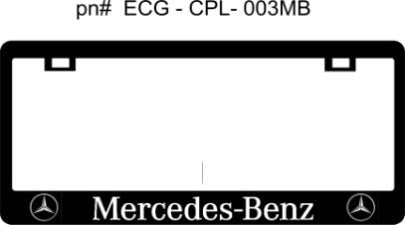 Mercedes Benz CF Plate Frame SILVER TEXT