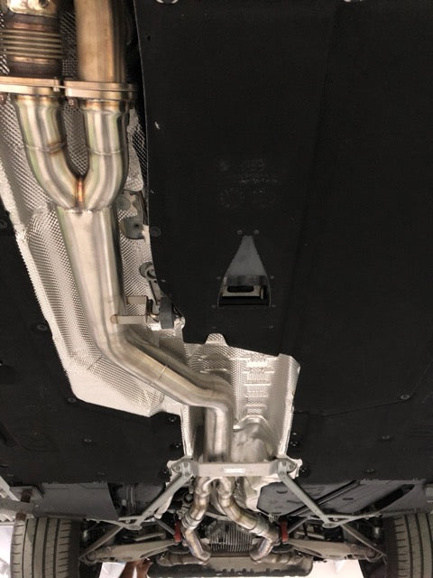 F87 BMW M2 Competition Mid Pipe includes Active F-brace - Straight Pipes