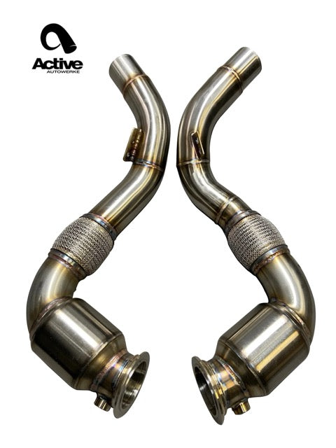 S63 N63 Catted Downpipes | V8 BMW X5 M and X6 M X5 X6 550i 650i Flange - From 2010 to 2012