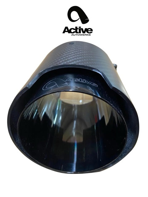 G8X BMW M2, M3 & M4 Rear Exhaust Tips - for Active exhausts - Color Carbon over Black Chrome