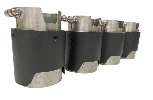 F8X BMW M2C M3 & M4 Rear Exhaust Tips - for OEM exhaust - Carbon Fiber over brushed