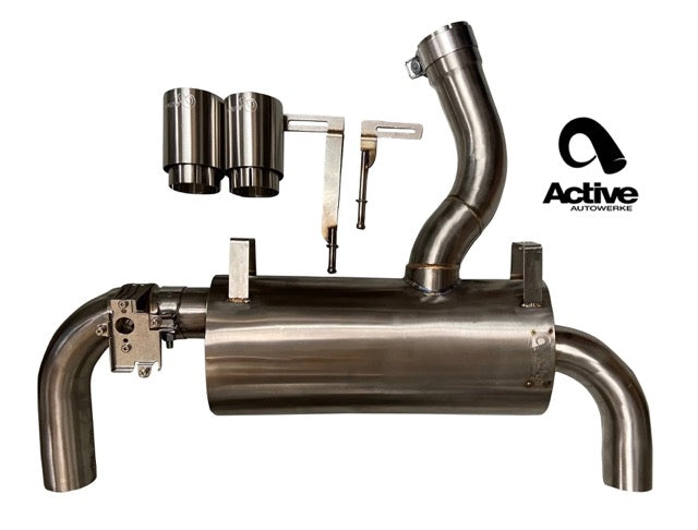 Active Autowerke F3X 335i | 435i Performance Valved Rear Exhaust GEN 2 - BMW F3x 335i Rear Exhaust with brushed tips