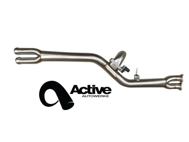 F87 BMW M2 Competition Mid Pipe includes Active F-brace - w Exhaust Dump