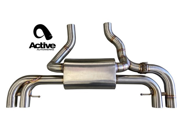 G4X BMW M240i Valved Rear Axle-back Exhaust w Tips w Carbon Fiber Tips