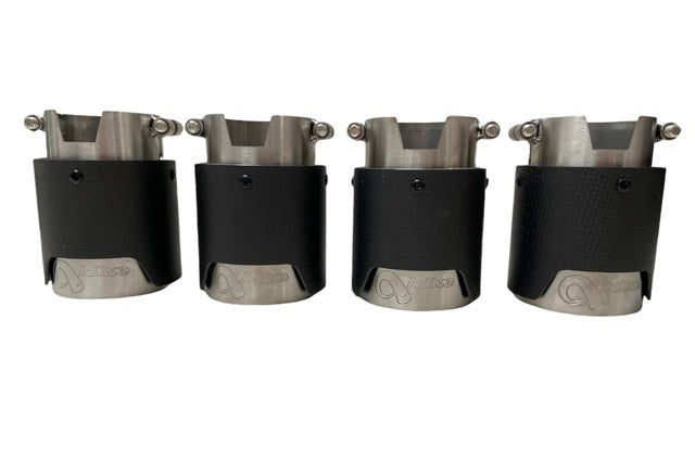 F8X BMW M2C M3 & M4 Rear Exhaust Tips - for Active exhausts - Matte Black