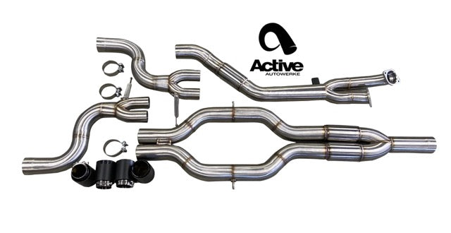 G80/G82 M3/M4 Signature RACE ONLY Exhaust System - GOLIATH - Full race only exhaust w DUMP - Carbon Tips