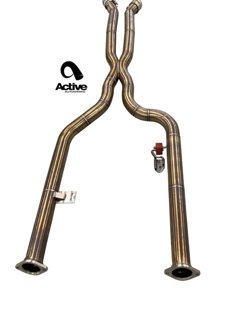 Active Autowerke G80/G82 M3/M4 Signature mid-pipe with X-Pipe - Mid-pipe only with straight pipes
