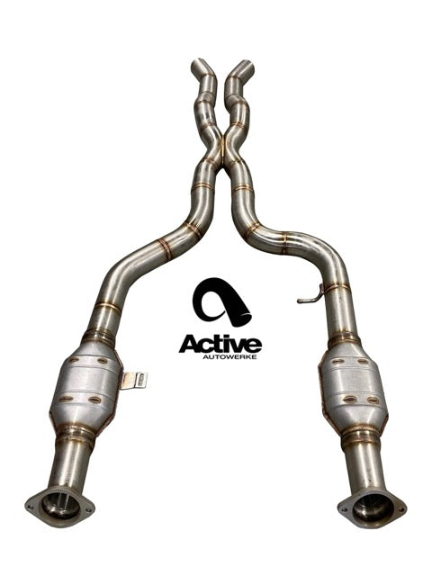 Active Autowerke G80/G82 M3/M4 Signature mid-pipe with X-Pipe - Mid-pipe with 100cpi flat cats