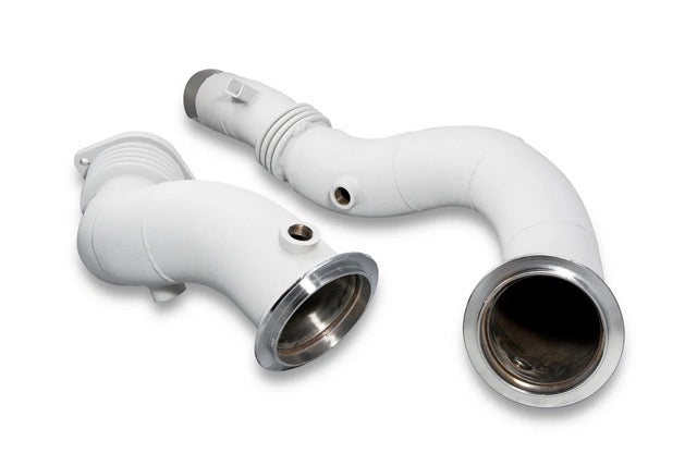 F8x BMW M2C / M3 / M4 Downpipes Exhaust Upgrade - Coating: White Lightning Coating