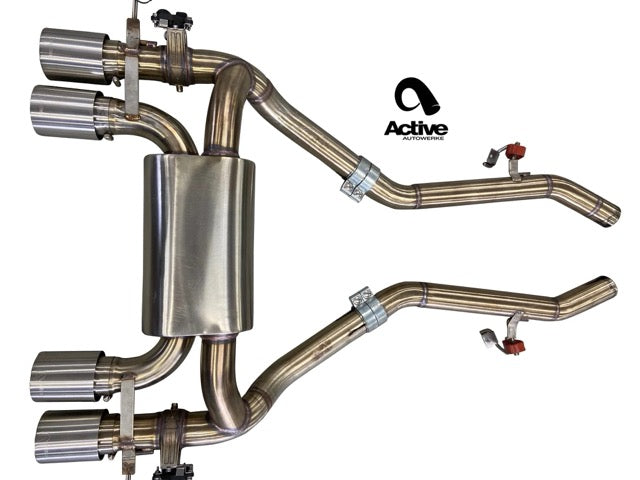 G87 M2 Valved Rear Axle-back Exhaust w Tips w carbon fiber tips