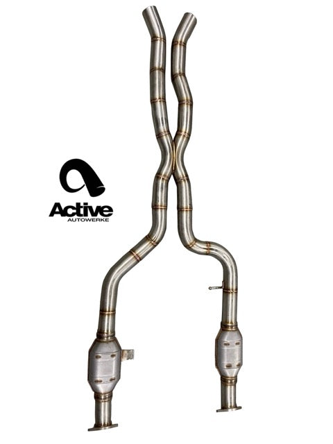 Active Autowerke G80/G82 M3/M4 Signature mid-pipe with X-Pipe - Mid-pipe with 100cpi flat cats