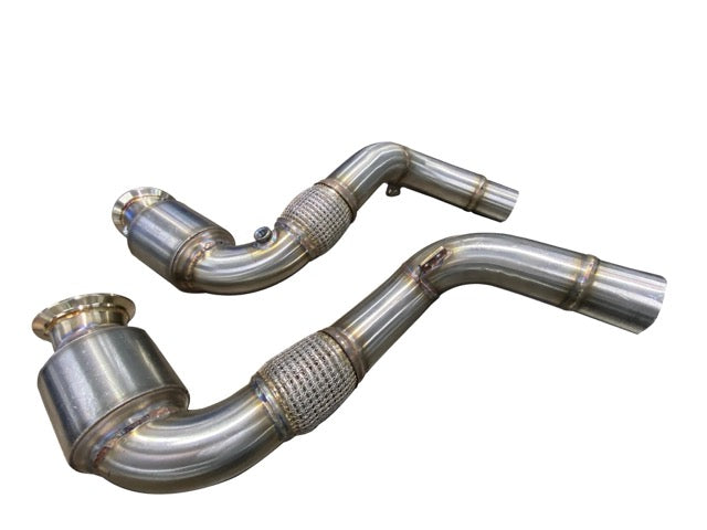S63 N63 Catted Downpipes | V8 BMW X5 M and X6 M X5 X6 550i 650i Flange - From 2010 to 2012