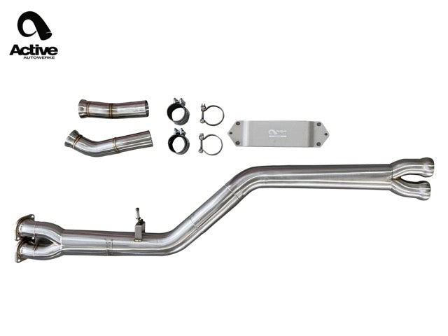 F87 BMW M2 Competition Mid Pipe includes Active F-brace - Resonated Pipes