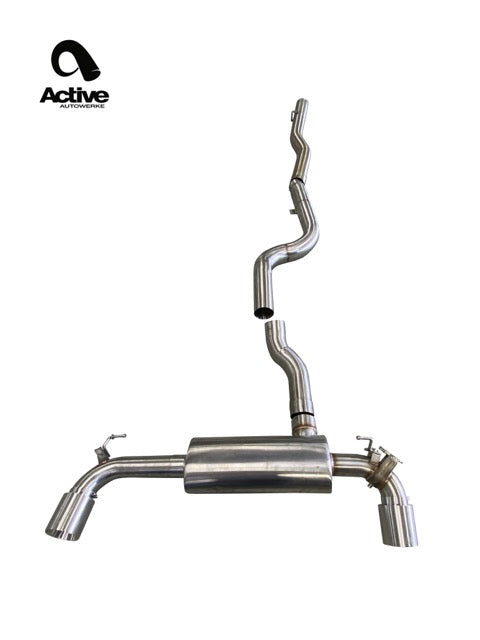 Supra Performance Cat-Back Exhaust System by AA - Supra MKV A90/A91 Rear Exhaust with 100mm black stainless tips