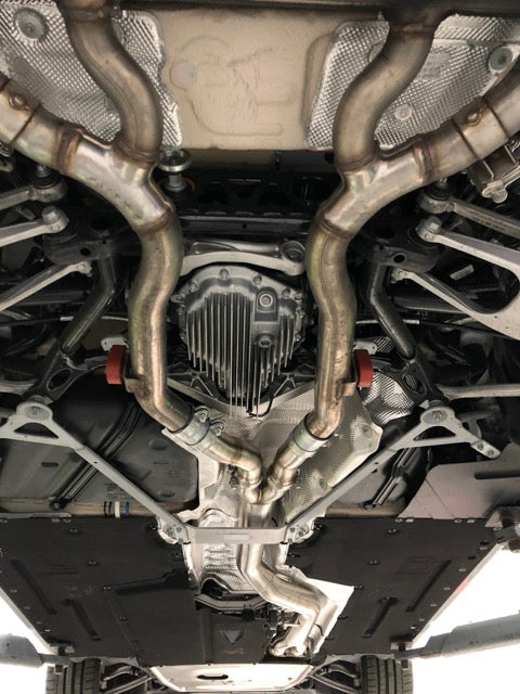 F87 BMW M2 Competition Mid Pipe includes Active F-brace - Straight Pipes