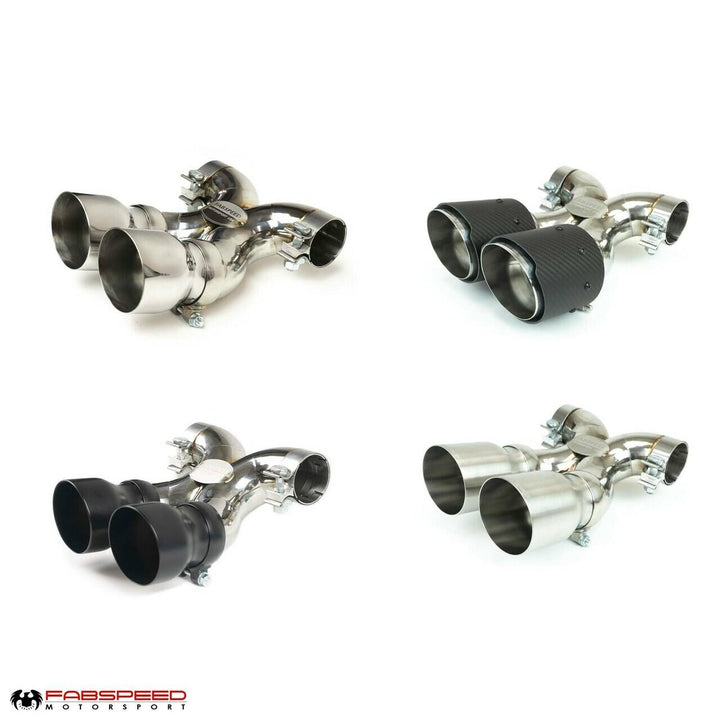 Fabspeed Porsche 718 Boxster/Cayman Maxflo True X-Pipe with Dual Tips (2017+)