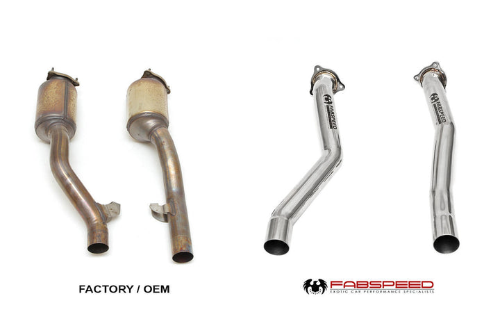 Fabspeed Porsche 958.2 Cayenne S E-Hybrid Secondary Competition Link Pipes (2015-2018)