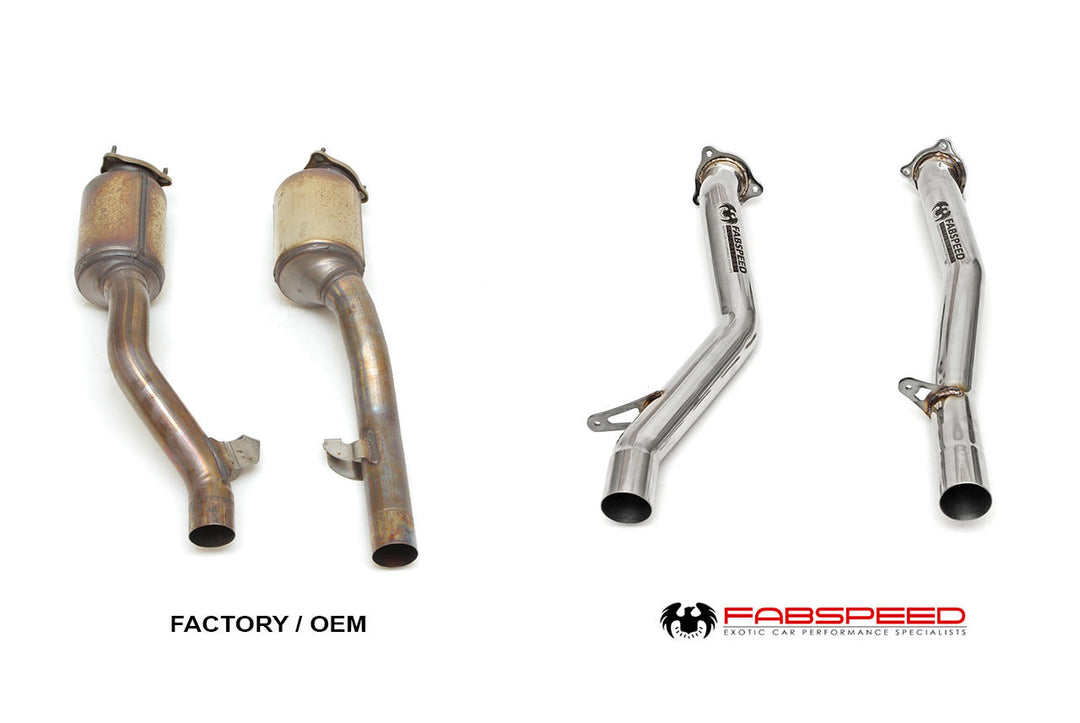 Fabspeed Porsche 958.2 Cayenne Turbo / Turbo S Secondary Competition Link Pipes (2015-2018)