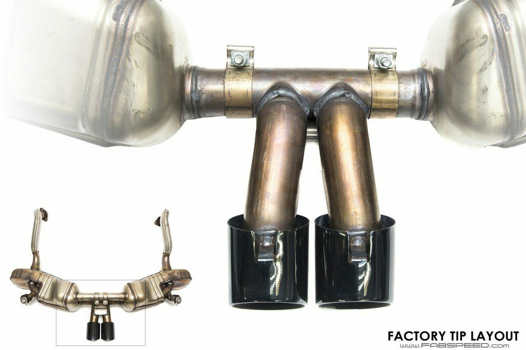 Fabspeed Porsche 981 Cayman GT4 Deluxe Bolt-On Tips