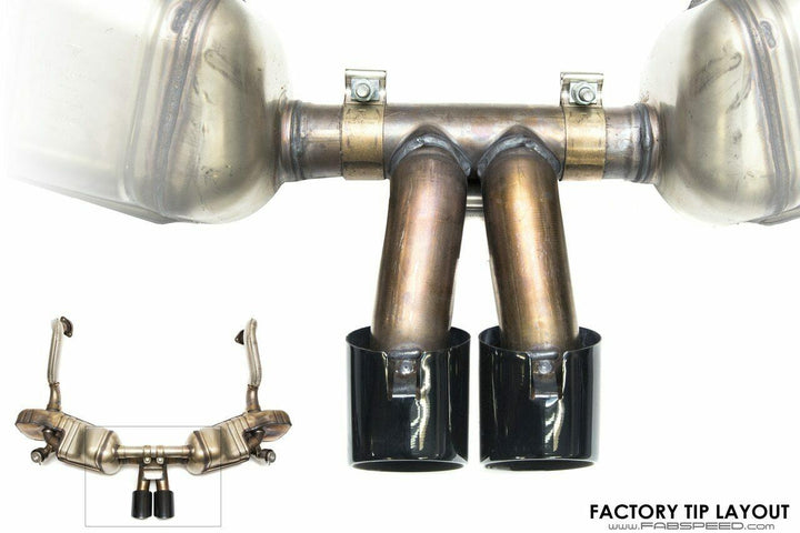 Fabspeed Porsche 981 Cayman GT4 Deluxe Bolt-On Tips