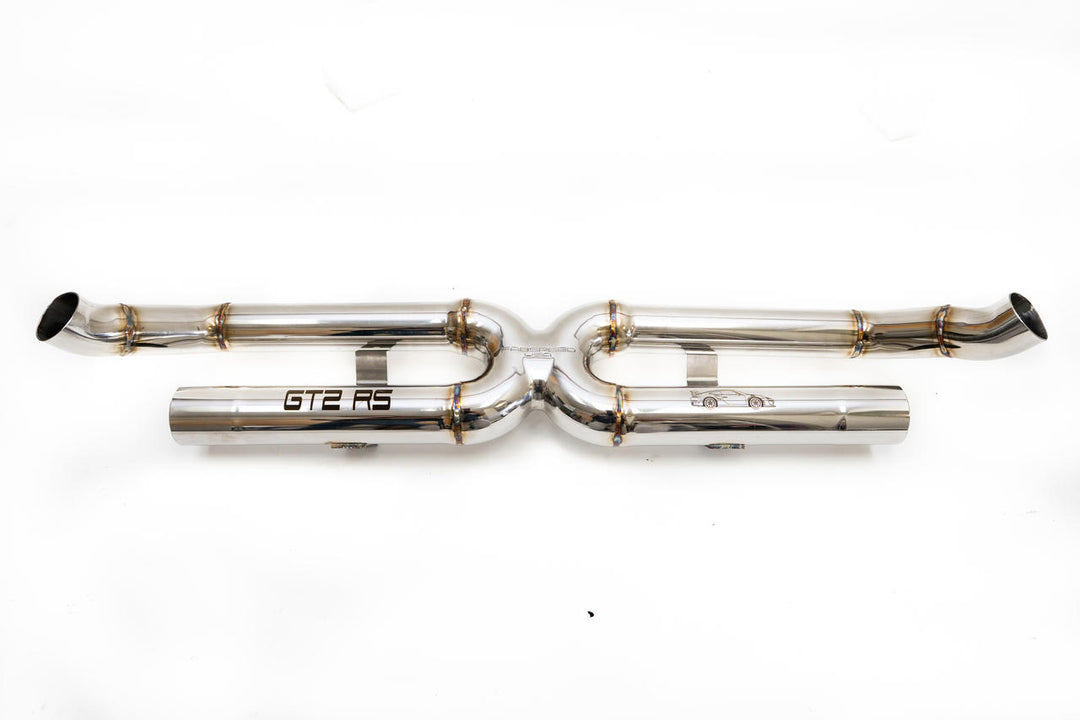 Fabspeed Porsche 991.2 GT2 RS Center Muffler Bypass X-Pipe (2018+)