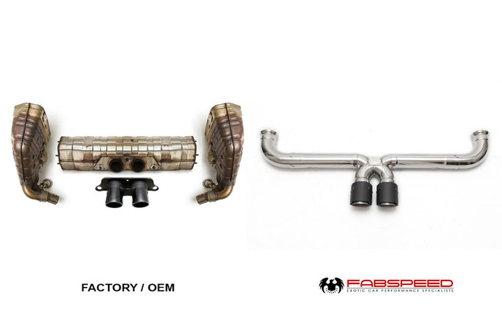 Fabspeed Porsche 991.2 GT3 / GT3 RS Cat-Back Competition Race X-Pipe 2017 - 2019