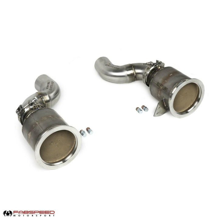 Fabspeed Porsche 992 Twin Turbo / Twin Turbo S Sport Catalytic Converters with GT2RS Style Outlets (2021+)