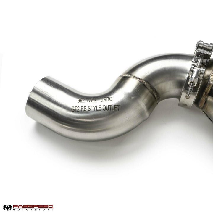 Fabspeed Porsche 992 Twin Turbo / Twin Turbo S Sport Catalytic Converters with GT2RS Style Outlets (2021+)