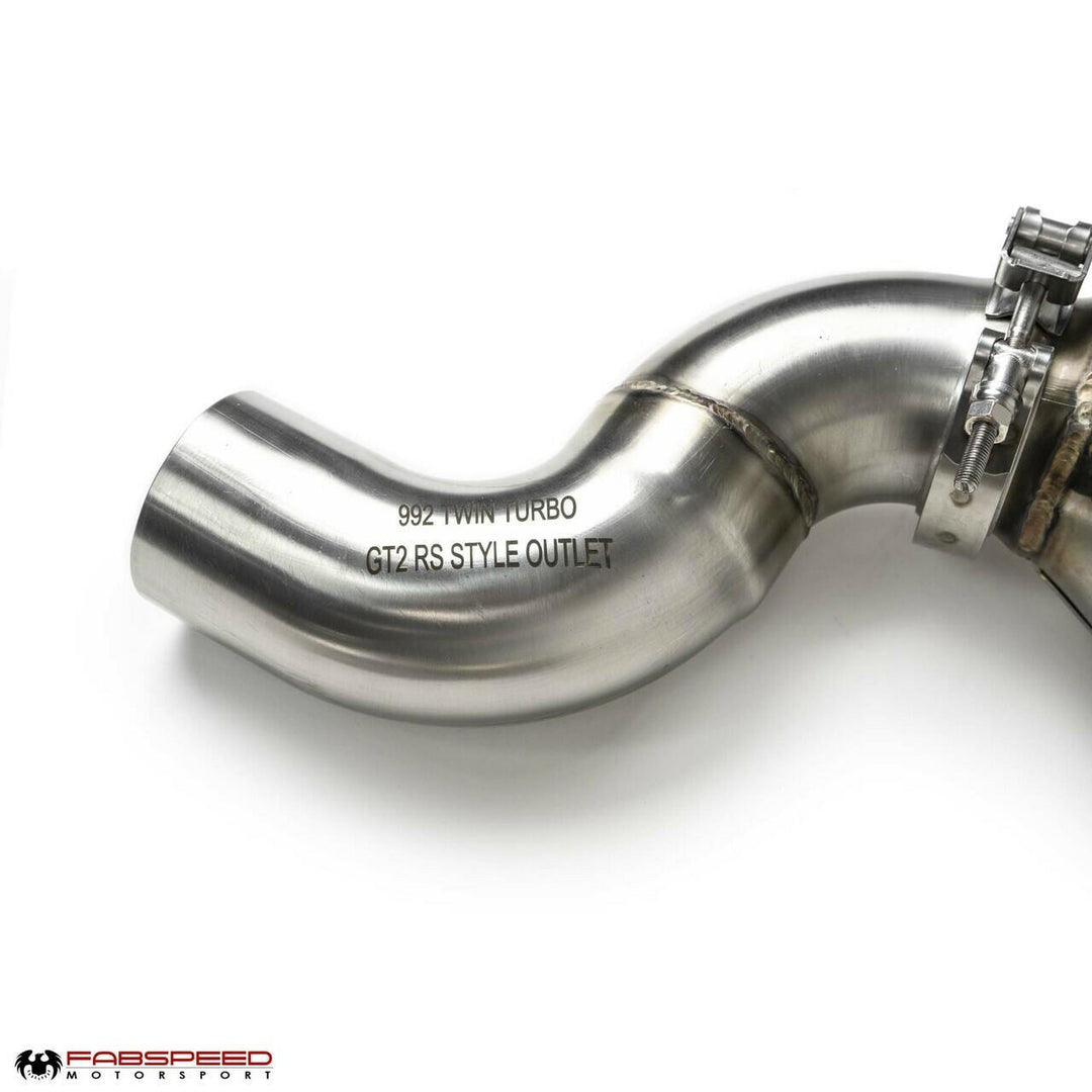 Fabspeed Porsche 992 Carrera Sport Catalytic Converters with GT2RS Style Outlets (2021+)
