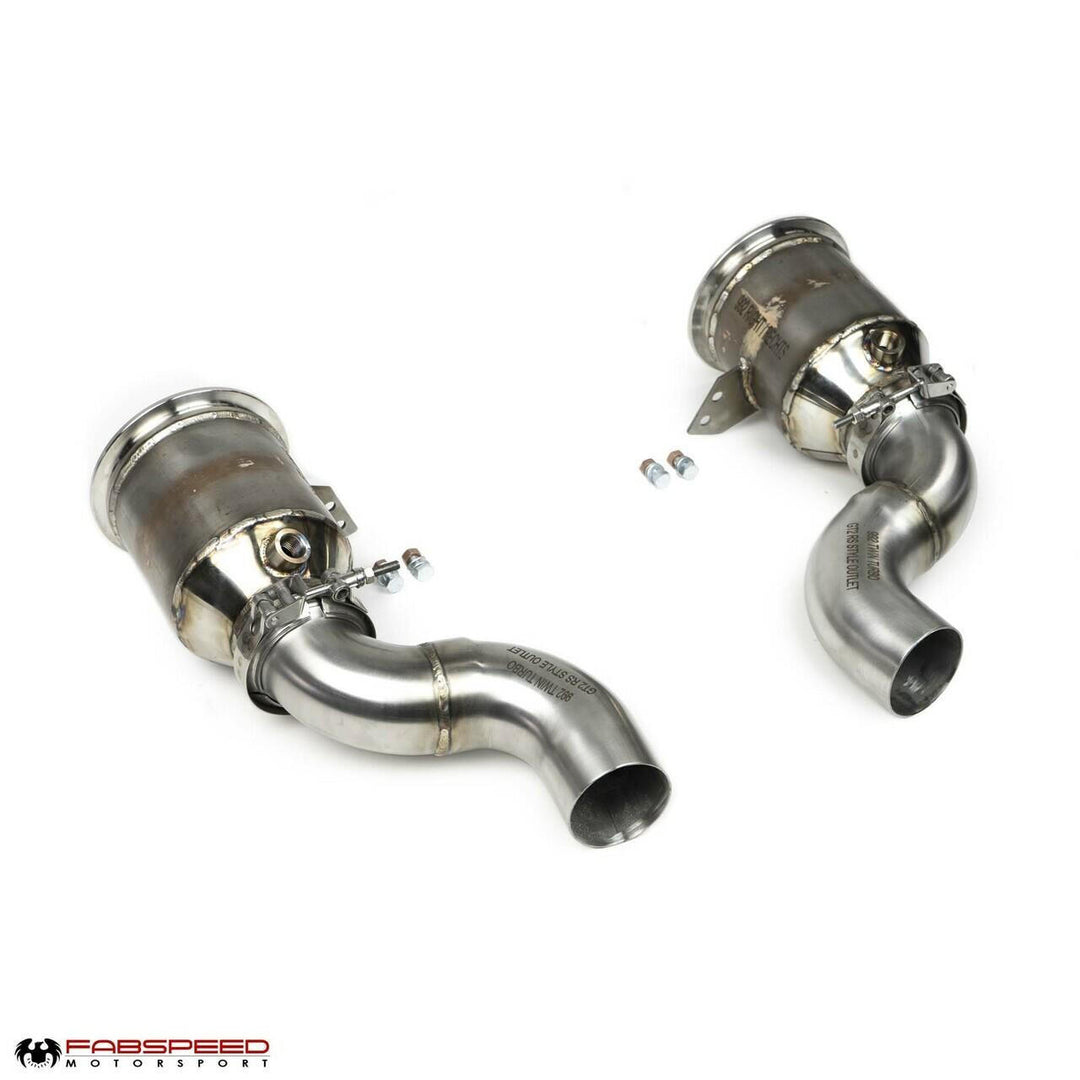 Fabspeed Porsche 992 Carrera Sport Catalytic Converters with GT2RS Style Outlets (2021+)