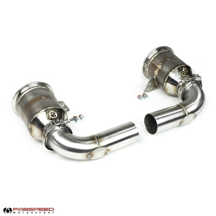 Fabspeed Porsche 992 Carrera Sport Catalytic Converters with GT2RS Style Outlets (2021+)