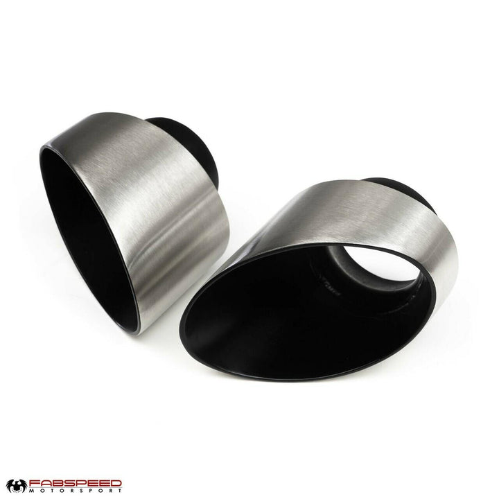 Fabspeed Porsche 993 Turbo Single Wall Oval Bolt-On Tips (1995-1998)
