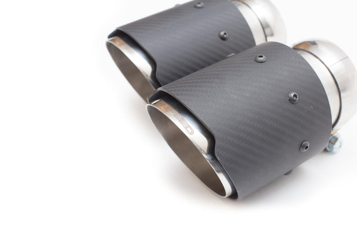 Fabspeed Porsche E3 Cayenne S 2.9L Turbo Deluxe Quad Style Tips