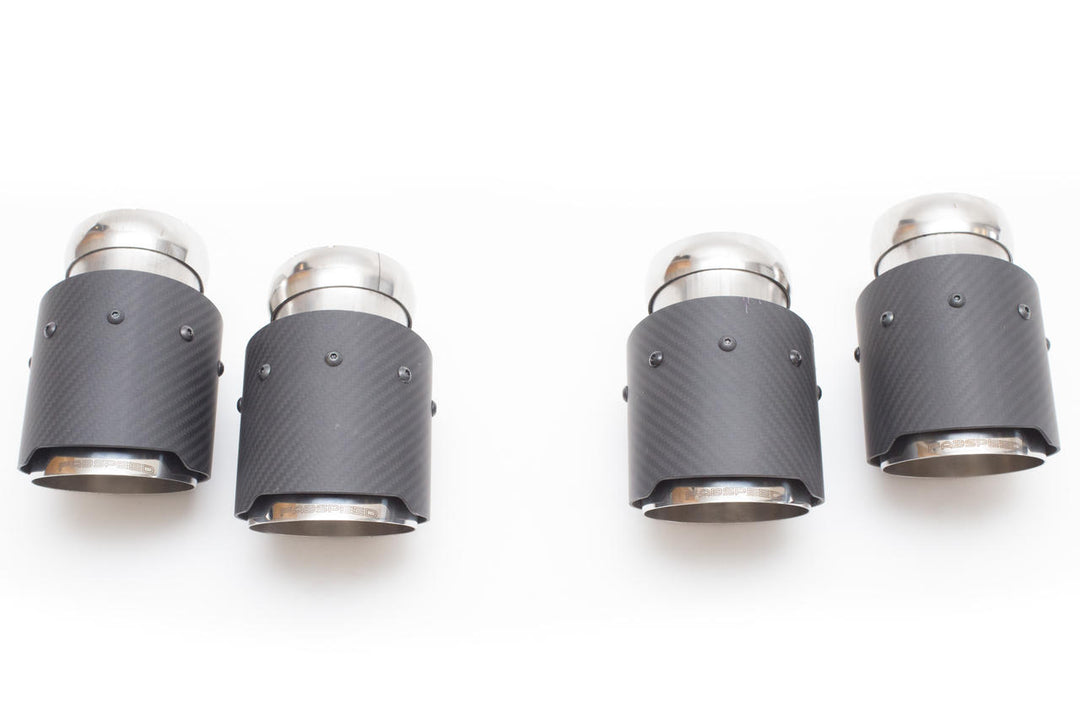 Fabspeed Porsche E3 Cayenne S 2.9L Turbo Deluxe Quad Style Tips