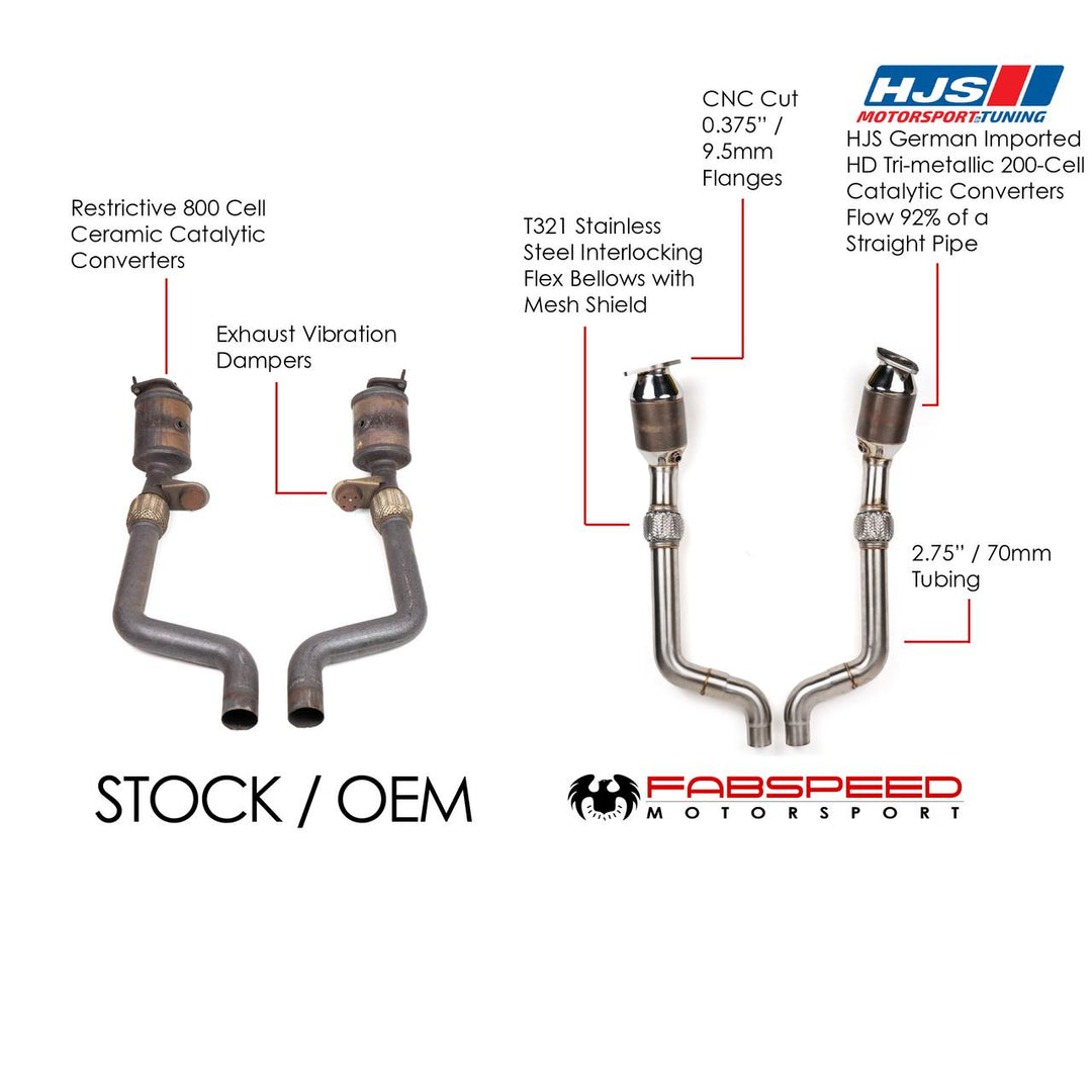 Fabspeed Shelby GT350 / GT350R Sport Catalytic Converters (2016-2020)