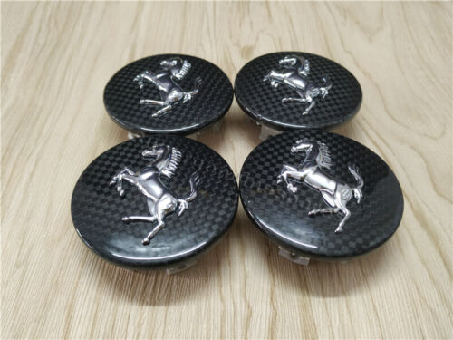 Carbon Fiber Ferrari Replica Center Wheel Caps With Cav 458 Speciale Aperta Ferrari