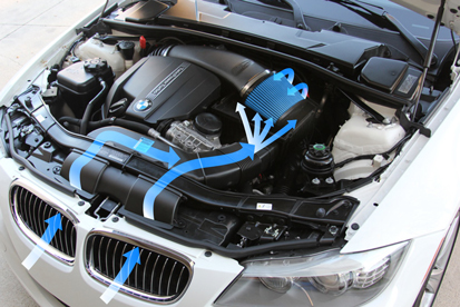 BMS E Chassis N55 Performance Intake, Performance Filter and Mounting Hardware - Burger Motorsports 