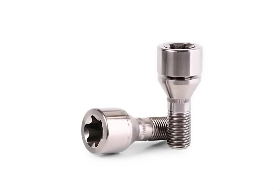 Ferrari 2 Piece - 62mm Titanium Wheel Bolts With Polished Finish 360 458 Italia Spider 458 Speciale Aperta 488 GTB Spider 488 Pista 575 599 812 Superfast F12 Berlinetta F355 F430 Ferrari