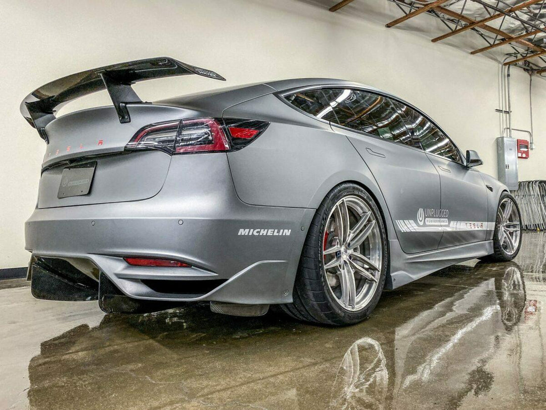 Unplugged Perforamnce Tesla Model 3 Ascension Rear Bumper and Diffuser System