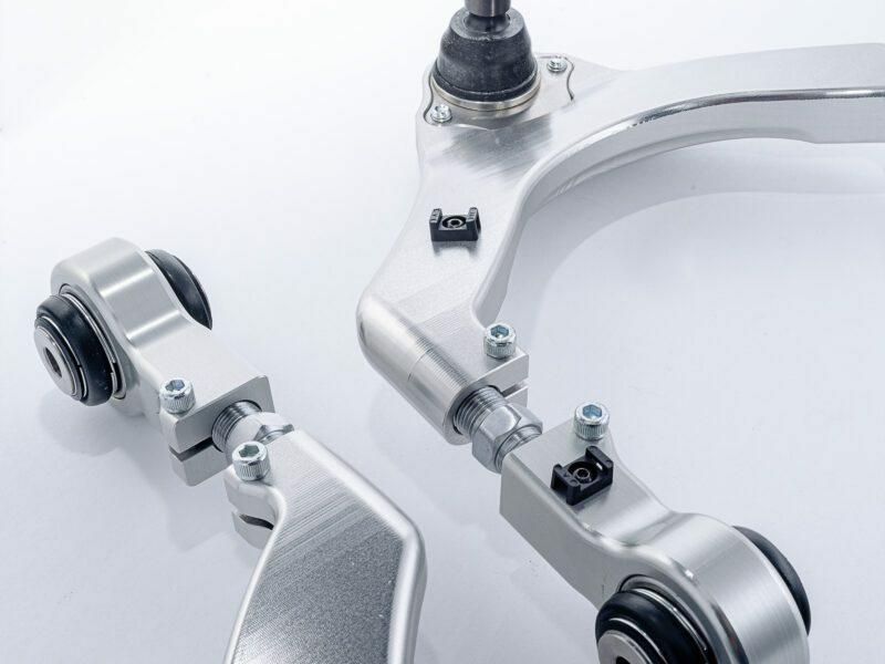Unplugged Performance Tesla Model 3 and Y Billet Adjustable Front Upper Control Arm Set (FUCA) - Ultimate Edition