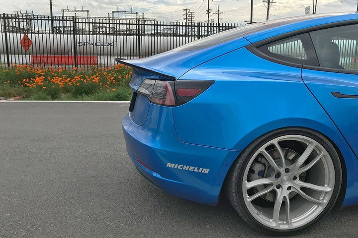Unplugged Performance Tesla Model 3 High Downforce Carbon Fiber Trunk Spoiler