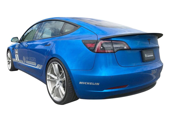 Unplugged Performance Tesla Model 3 High Efficiency Carbon Fiber Trunk Spoiler