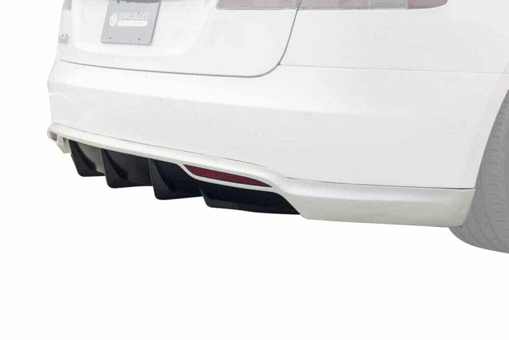 Unplugged Performance Tesla Model S Rear Under Spoiler and Diffuser System, Urethane