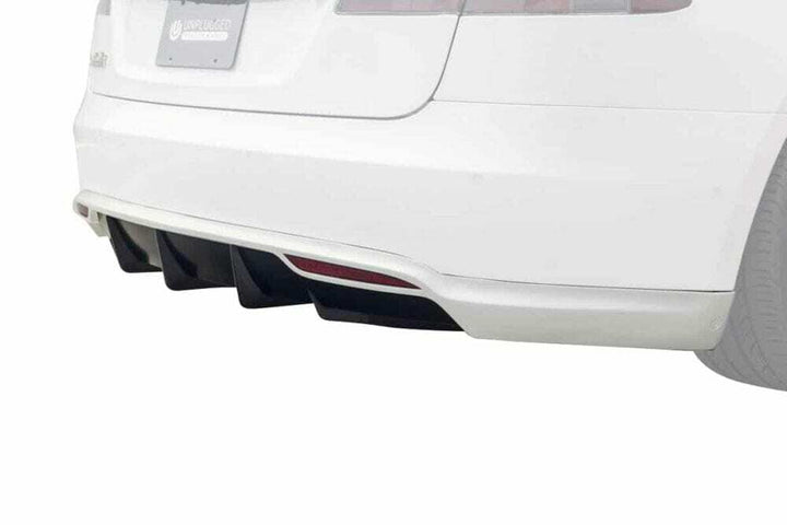 Unplugged Performance Tesla Model S Rear Under Spoiler and Diffuser System, Urethane